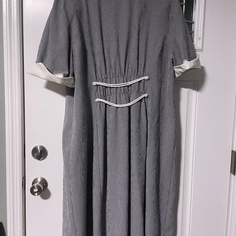 Vintage Plus Size Kathie Lee Gingham Dress with Peter Pan Collar - Picture 5 of 7